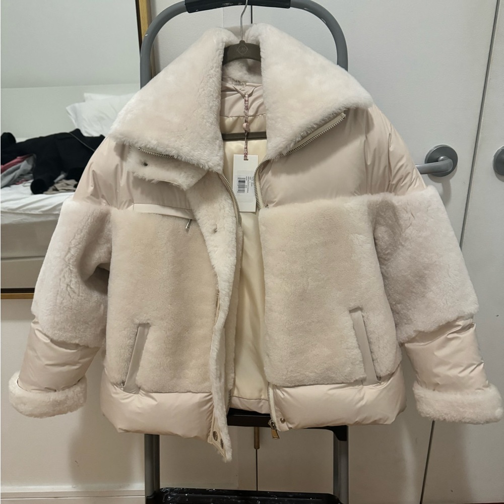 LoveShackFancy X Mark Miller Shearling Jacket